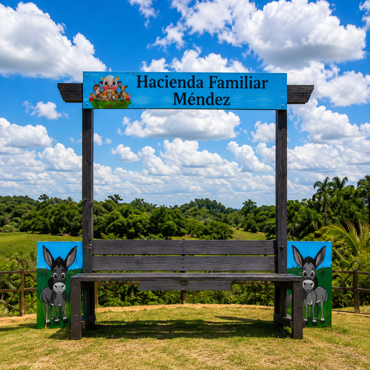 Letrero de Hacienda Familiar Méndez